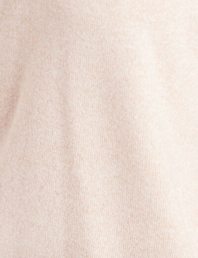 T-shirt effet 2 en 1 col chemise creme femme