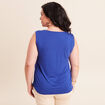 D&eacute;bardeur sans manches bleu fonc&eacute; femme