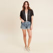 Gilet manches courtes noir femme