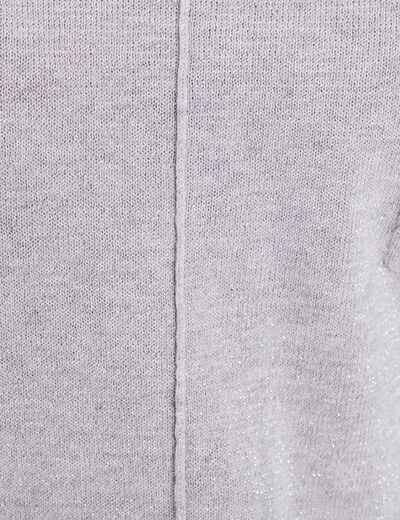 Pull manches longues gris clair femme