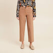 Pantalon large 7/8ème marron femme
