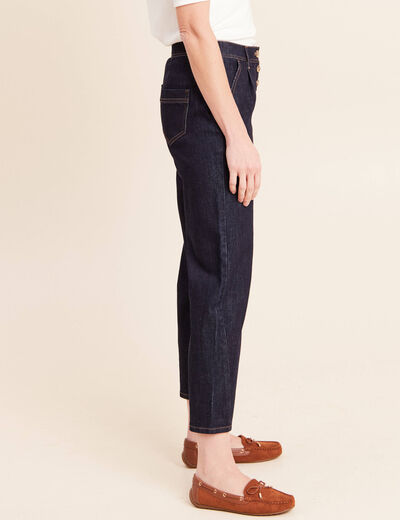 Jean coupe barrel 7/8&egrave;me denim brut femme