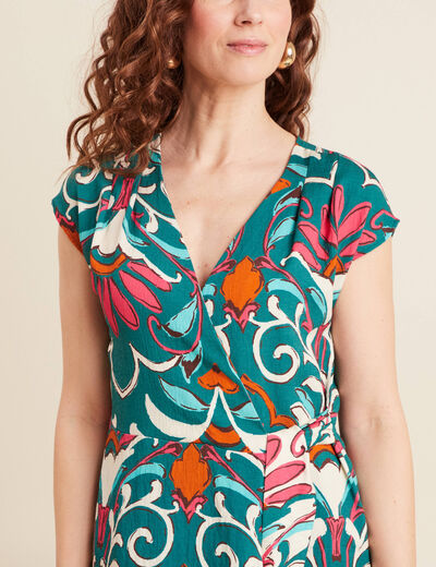 Robe portefeuille rose femme