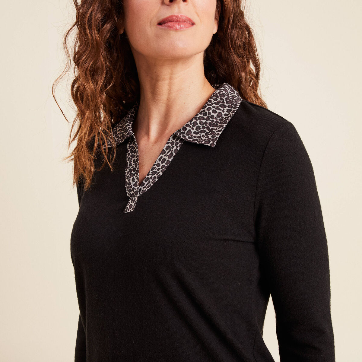 T-shirt manches longues noir femme