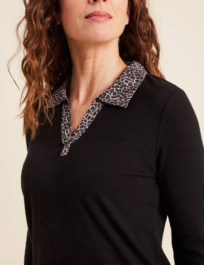 T-shirt manches longues noir femme