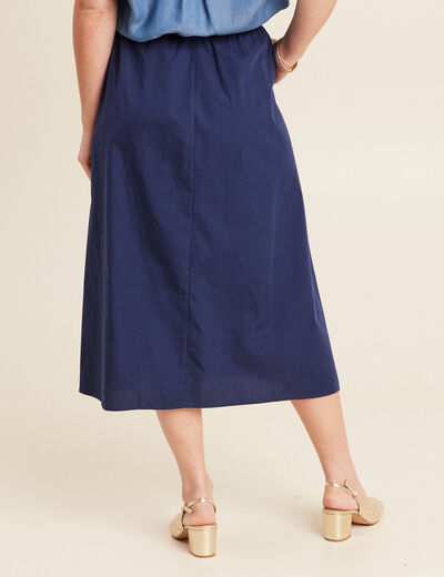 Jupe longue évasée femme bleu foncé femme