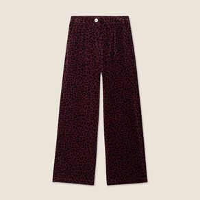 pantalon large velours marron fonce femme Pantalon large velours marron foncé femme