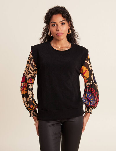 T-shirt manches longues noir femme