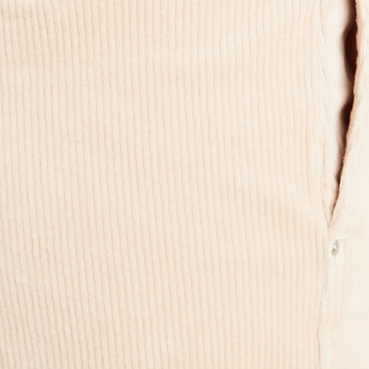 Pantalon barrel 7/8&egrave;me en velours sable femme