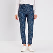 Pantalon ajusté bleu foncé femme