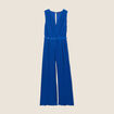 Combinaison pantalon plissée bleu electrique femme