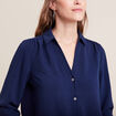 Chemise à manches longues bleu marine femme