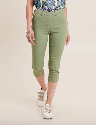 Pantacourt magique Le L&eacute;ger coupe droite vert femme