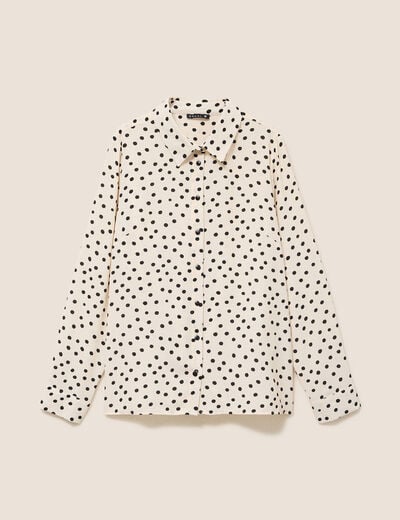 Chemise fluide manches longues blanc femme