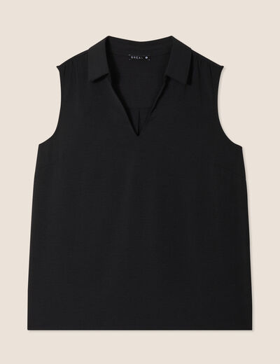 Blouse sans manches noir femme