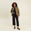 Doudoune doubl&eacute;e vert kaki femme