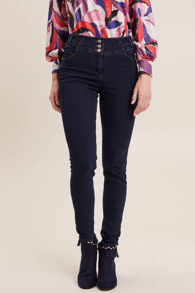 Jeans galbant et confortable denim stone femme