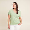 T-shirt manches courtes vert clair femme