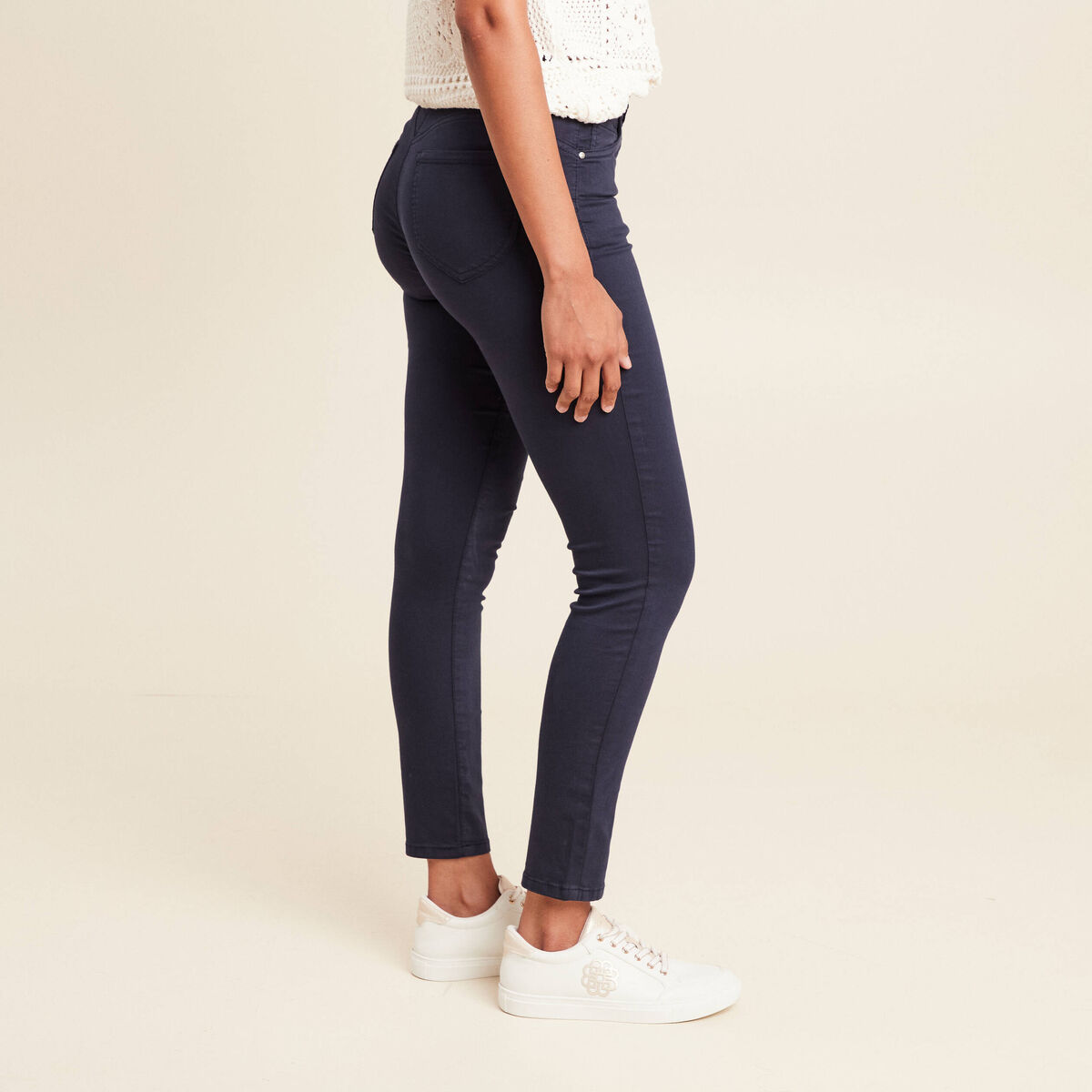 Pantalon magique Le L&eacute;ger coupe ajust&eacute;e bleu marine femme