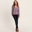 Pull manches longues multicolore femme
