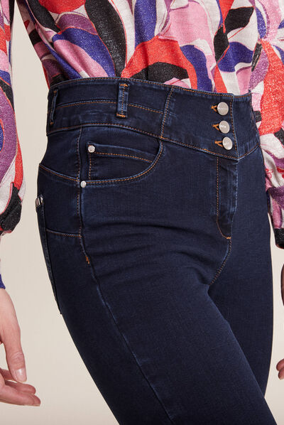 Jeans galbant et confortable denim stone femme