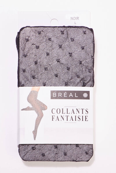 Collants fantaisie noir femme