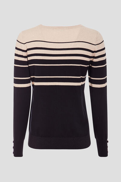 Pull manches longues noir femme