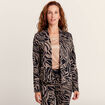 Veste droite r&eacute;versible noir femme