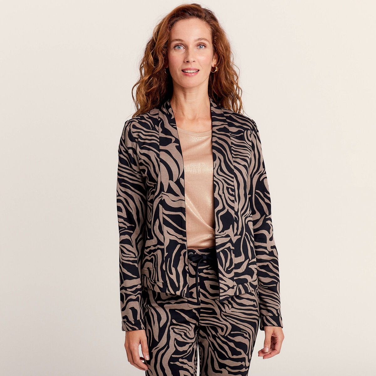 Veste droite r&eacute;versible noir femme