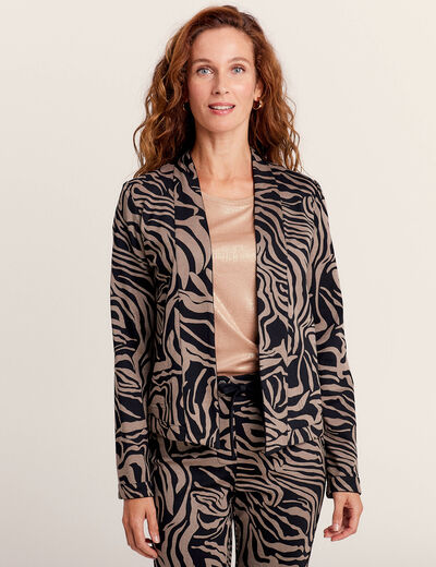 Veste droite réversible noir femme