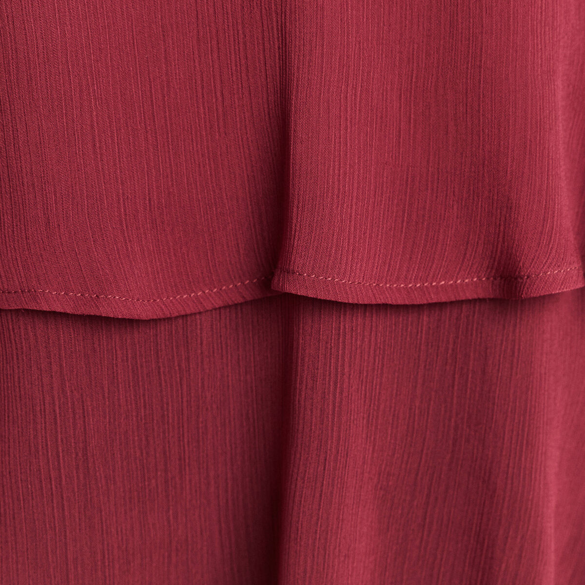 Blouse ample en voile manches longues prune femme