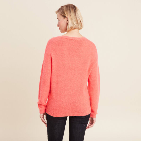 pull manches longues rose vif femme Pull manches longues rose vif femme