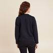 Gilet manches longues bleu foncé femme
