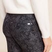 Pantalon coupe ajust&eacute;e enduit gris acier femme