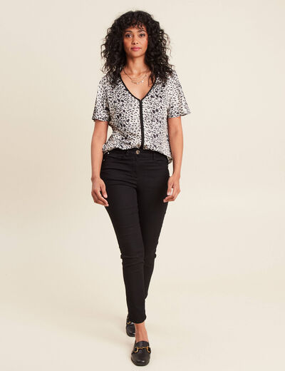T-shirt manches courtes ivoire femme