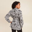 Tunique ceintur&eacute;e col chemise fluide noir femme