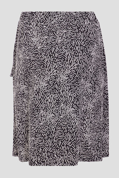 Jupe portefeuille noir femme