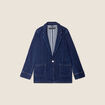 Veste tailleur en jean denim brut femme