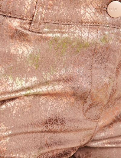 Pantalon ajusté marron femme