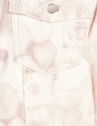 Veste cintr&eacute;e r&eacute;versible manches longues blanc femme