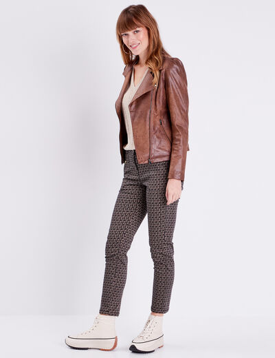 Pantalon ajusté noir femme
