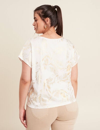 T-shirt manches courtes blanc femme