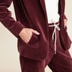 Veste tailleur velours bordeaux femme