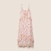 Robe longue &eacute;vas&eacute;e sans manches doubl&eacute;e multicolore femme