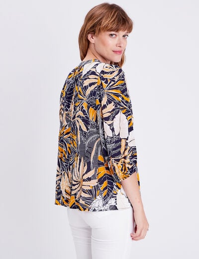 Blouse manches 3/4 blanc femme