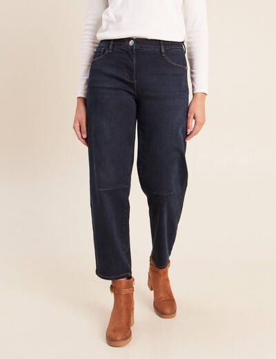 Pantalon magique coupe barrel l'Unique denim blue black femme