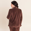 Veste tailleur velours marron femme