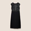 Robe midi &eacute;vas&eacute;e gris fonc&eacute; femme