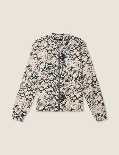 Gilet manches longues beige femme