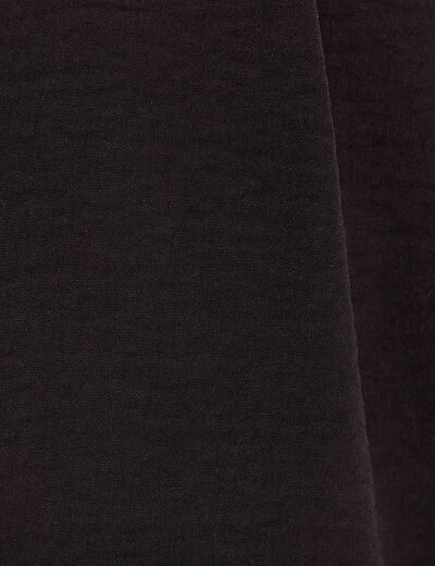 Robe droite courte manches courtes noir femme